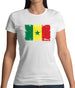 Senegal Grunge Style Flag Womens T-Shirt
