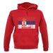 Serbia Barcode Style Flag unisex hoodie