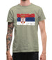 Serbia Grunge Style Flag Mens T-Shirt