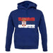 Serbia Grunge Style Flag unisex hoodie