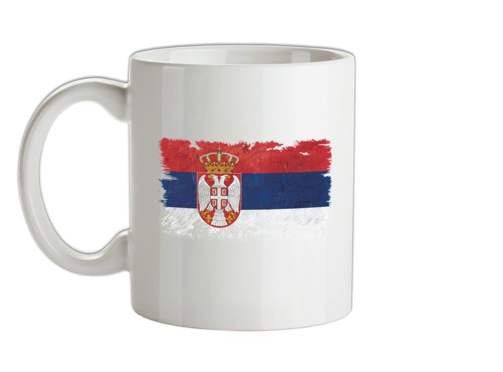 Serbia Grunge Style Flag Ceramic Mug