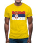 Serbia Grunge Style Flag Mens T-Shirt