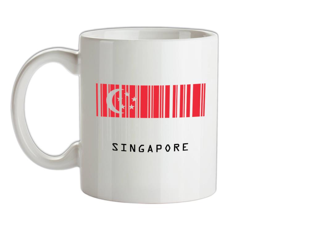 Singapore Barcode Style Flag Ceramic Mug