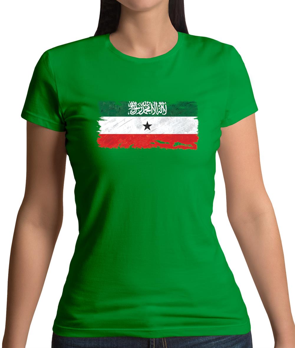 Somaliland Grunge Style Flag Womens T-Shirt