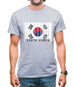 South Korea  Barcode Style Flag Mens T-Shirt