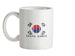 South Korea Barcode Style Flag Ceramic Mug