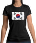 South Korea Grunge Style Flag Womens T-Shirt