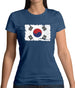 South Korea Grunge Style Flag Womens T-Shirt