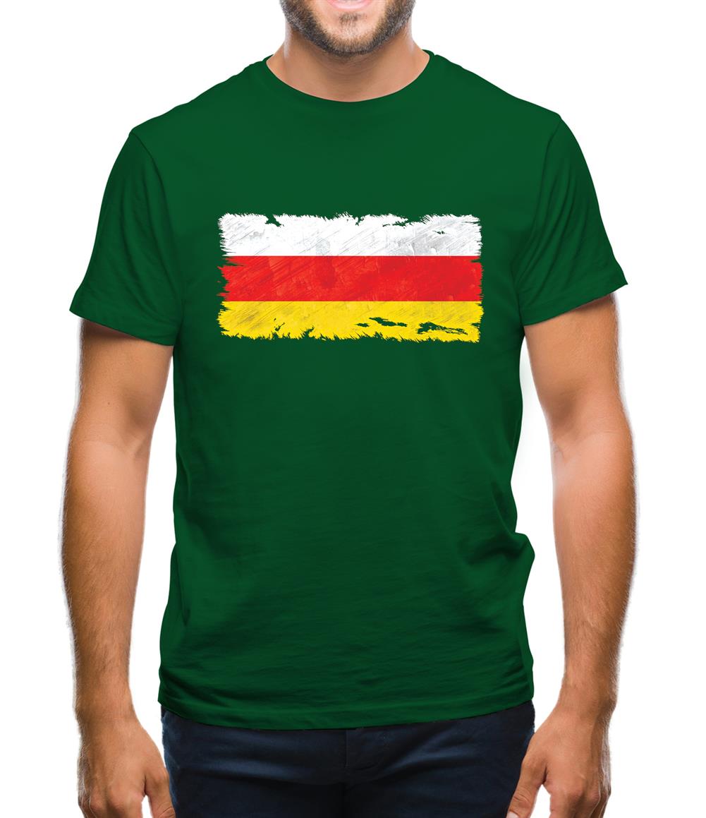 South Ossetia Grunge Style Flag Mens T-Shirt