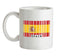 Spain Barcode Style Flag Ceramic Mug
