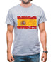 Spain Grunge Style Flag Mens T-Shirt