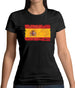 Spain Grunge Style Flag Womens T-Shirt