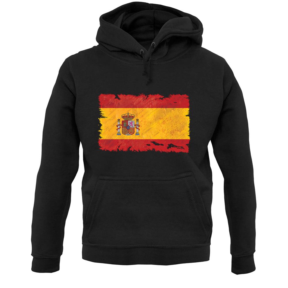 Spain Grunge Style Flag Unisex Hoodie