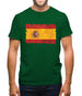 Spain Grunge Style Flag Mens T-Shirt