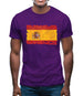 Spain Grunge Style Flag Mens T-Shirt