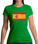 Spain Grunge Style Flag Womens T-Shirt