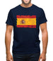 Spain Grunge Style Flag Mens T-Shirt