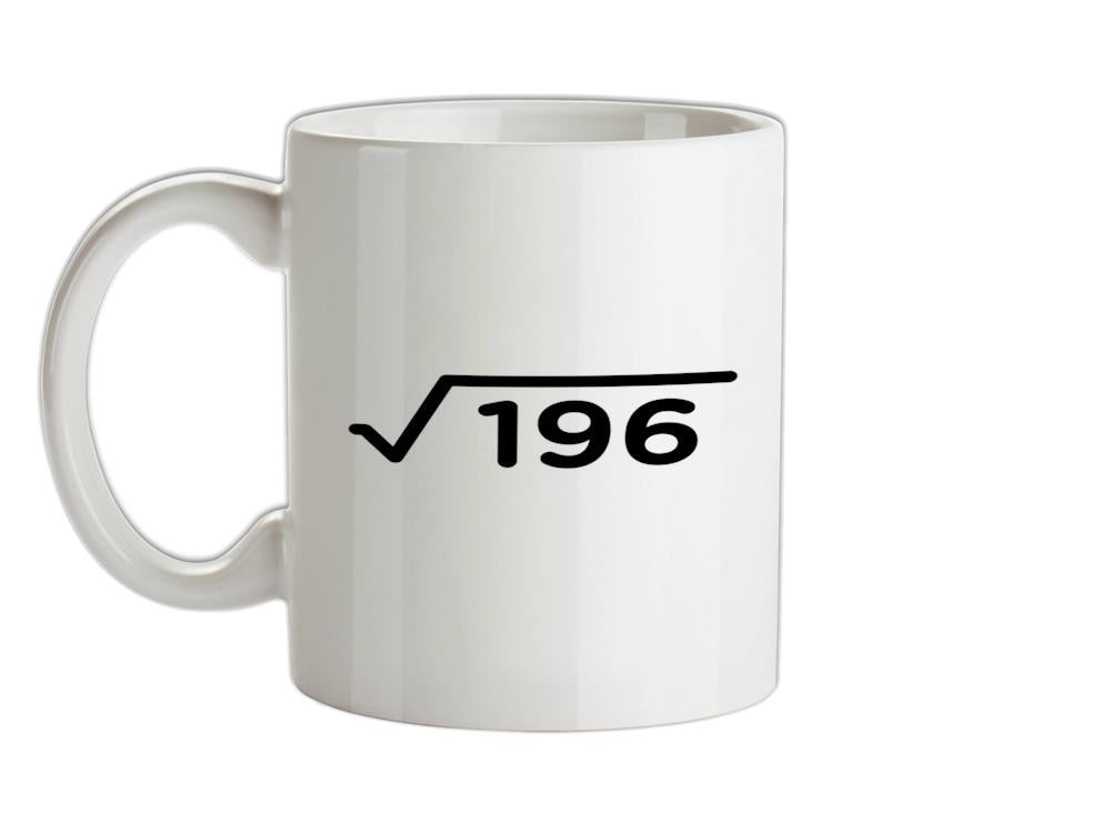 Square Root Birthday 14 Ceramic Mug