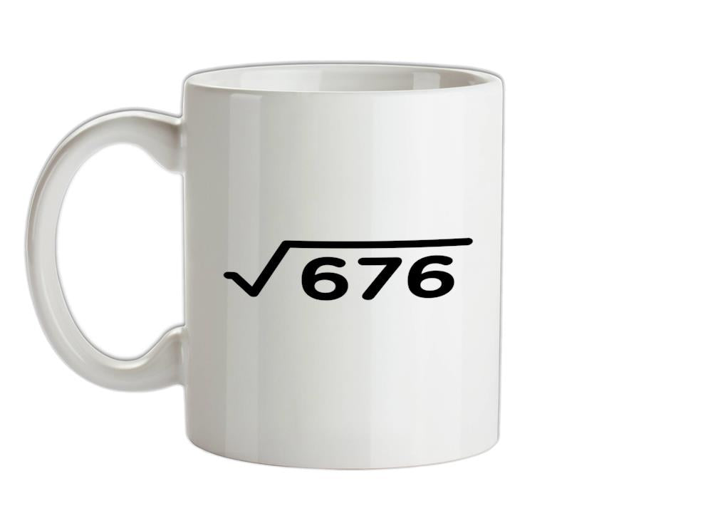 Square Root Birthday 26 Ceramic Mug
