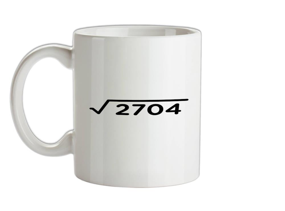 Square Root Birthday 52 Ceramic Mug