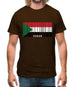 Sudan Barcode Style Flag Mens T-Shirt