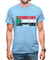 Sudan Barcode Style Flag Mens T-Shirt