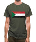 Sudan Grunge Style Flag Mens T-Shirt