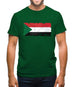 Sudan Grunge Style Flag Mens T-Shirt