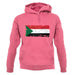 Sudan Grunge Style Flag unisex hoodie