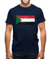 Sudan Grunge Style Flag Mens T-Shirt