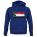 Sudan Grunge Style Flag unisex hoodie