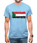 Sudan Grunge Style Flag Mens T-Shirt