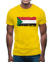 Sudan Grunge Style Flag Mens T-Shirt