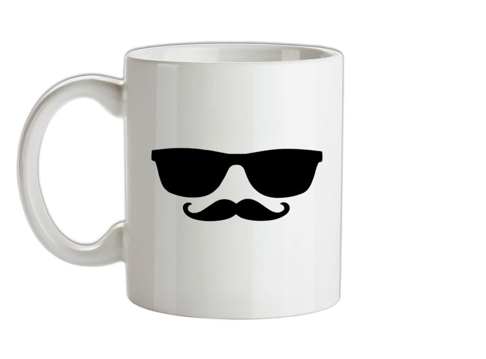 Moustache Glasses Ceramic Mug