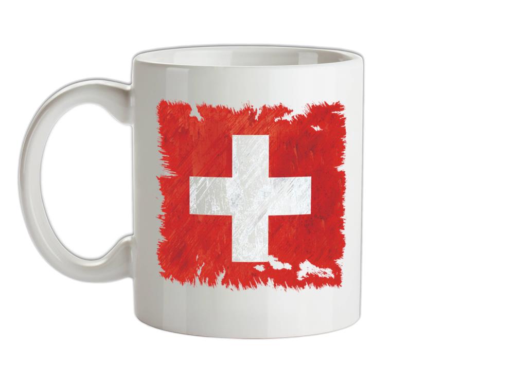 Switzerland Grunge Style Flag Ceramic Mug