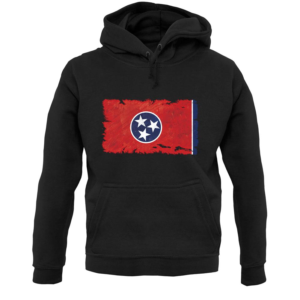 Tennessee Grunge Style Flag Unisex Hoodie