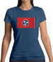 Tennessee Grunge Style Flag Womens T-Shirt