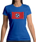 Tennessee Grunge Style Flag Womens T-Shirt