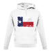 Texas Grunge Style Flag unisex hoodie