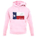 Texas Grunge Style Flag unisex hoodie