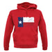 Texas Grunge Style Flag unisex hoodie