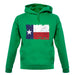 Texas Grunge Style Flag unisex hoodie