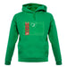 Turkmenistan Grunge Style Flag unisex hoodie