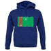 Turkmenistan Grunge Style Flag unisex hoodie