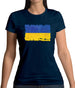 Ukraine Grunge Style Flag Womens T-Shirt