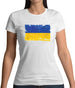 Ukraine Grunge Style Flag Womens T-Shirt