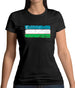 Uzbekistan Grunge Style Flag Womens T-Shirt