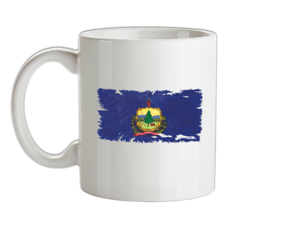 Vermont Grunge Style Flag Ceramic Mug