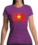 Vietnam Grunge Style Flag Womens T-Shirt