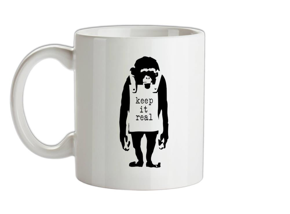 Banksy Keep It Real Ceramic Mug